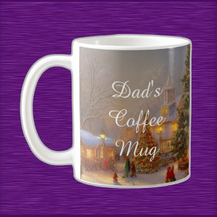 Mug Des Arbres De Noël Neiges Sur La Scène De Village
