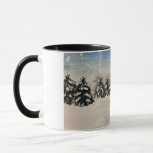 Mug des arbres neigeux