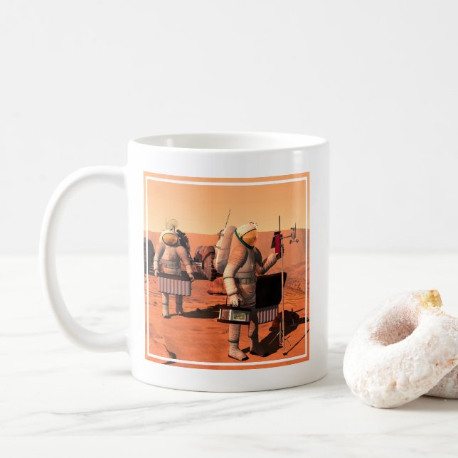 Mug Des Astronautes Mettent En Place Du Matériel Météo (Avec donut)