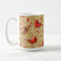 Mug des cardinaux neige d'hiver