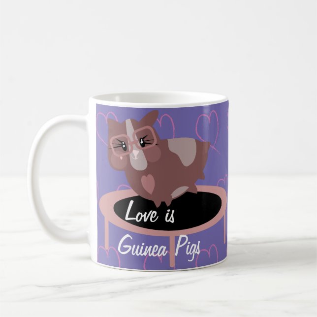 Mug Des cochons de Guinée mignons en exercice (Gauche)