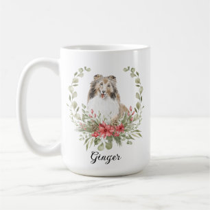 Mug Des étagères dans une couronne de Noël