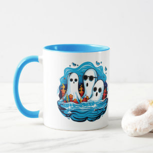 Mug Des fantômes à la feuille pour Halloween