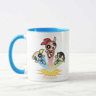 Mug Des filles puissantes lancent dans l'air