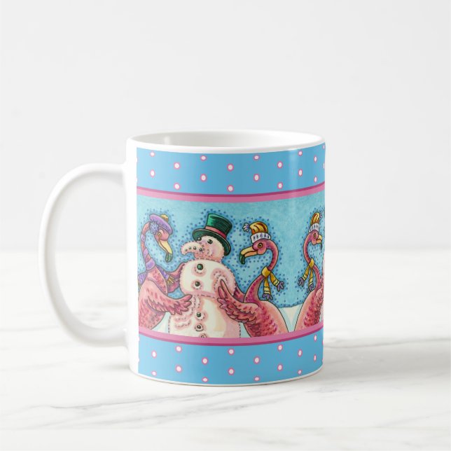 MUG DES FLAMANTS ROSES ROSES FABRIQUENT DE LA NEIGE, D (Gauche)