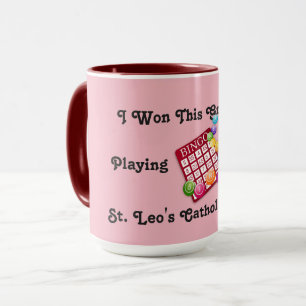 Mug des gagnants du Bingo rouge et rose