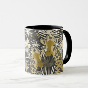 Mug Des girafes dans la forêt nocturne.