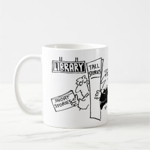 Mug Des hommes lisent des livres à la bibliothèque