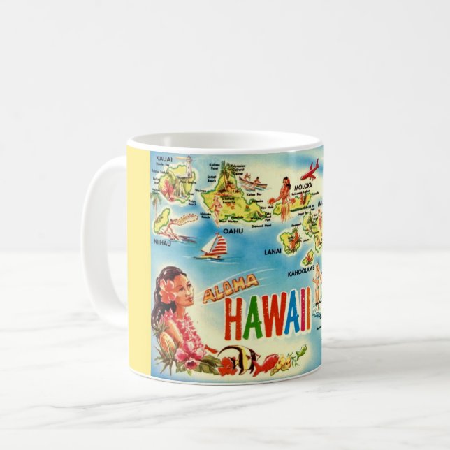 Mug des îles vintages d'Hawaii (Devant gauche)