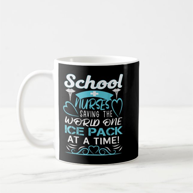 Mug Des Infirmières Sauvons Le Monde Un Pack De Glace  (Gauche)