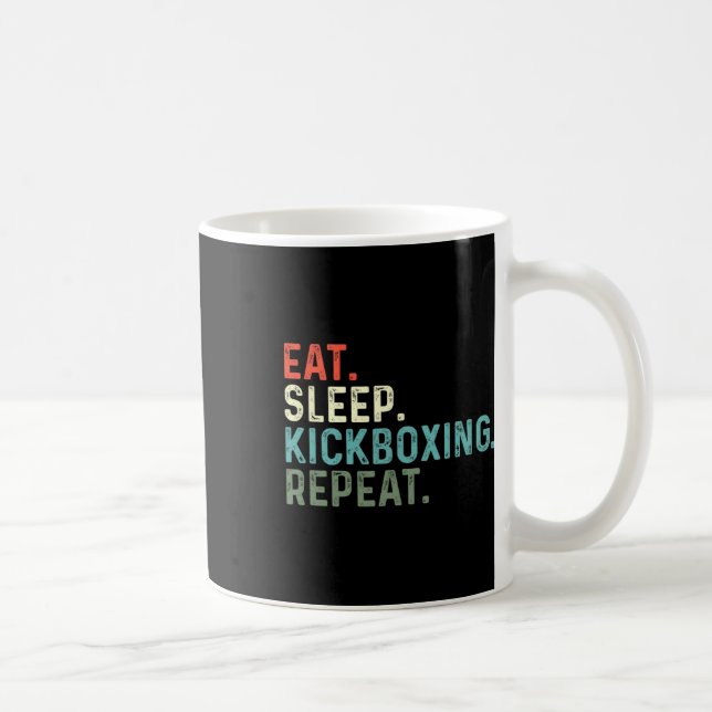 Mug Des kickboxeurs drôles mangent dorment kickboxing  (Droite)