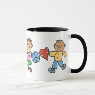 Mug Des mains étendues de paix et d'amour