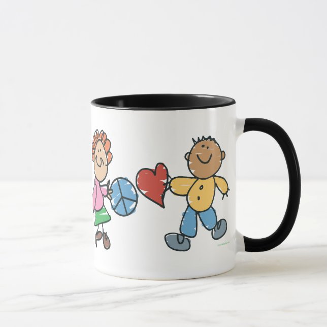 Mug Des mains étendues de paix et d'amour (Droite)