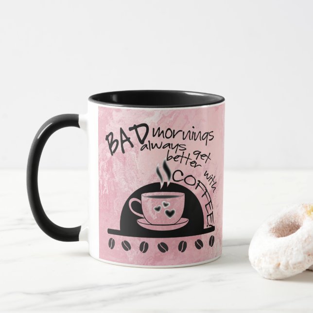 Mug Des Matins Inspirants Meilleurs Avec Café (Avec donut)