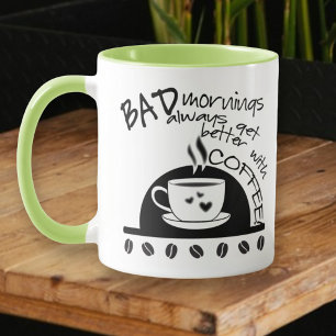 Mug Des Matins Inspirants Meilleurs Avec Café Noir