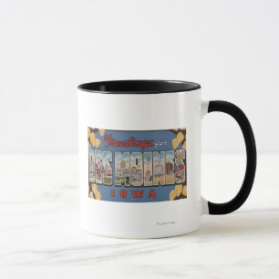 Mug Des Moines, Iowa - Grandes Lettres Scènes 2