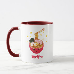 Mug Des nouilles de Kawaii Ramen dans une boîte rouge