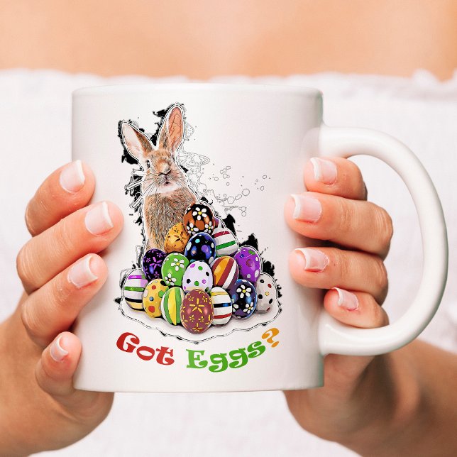 Mug Des œufs ? Des œufs drôles de lapin de Pâques (Got Eggs? Funny Easter Bunny Eggs. Coffee Mug)