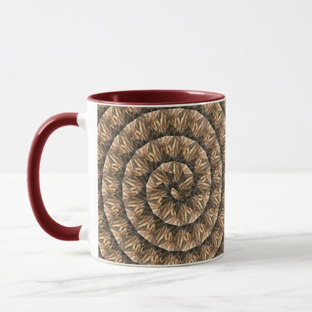 Mug Des Oreilles De Blé Dans Un Motif De Blé Spiral, (Gauche)