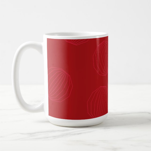 Mug Des ornements de Noël simples, modernes et fluides (Gauche)