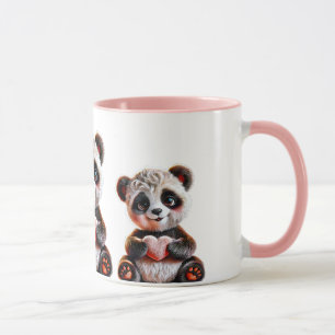 Mug Des pandas au grand coeur.