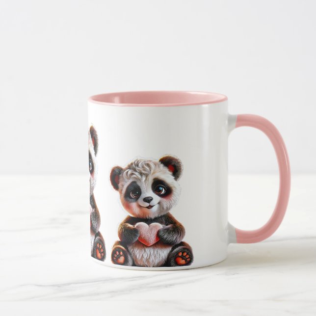 Mug Des pandas au grand coeur. (Droite)