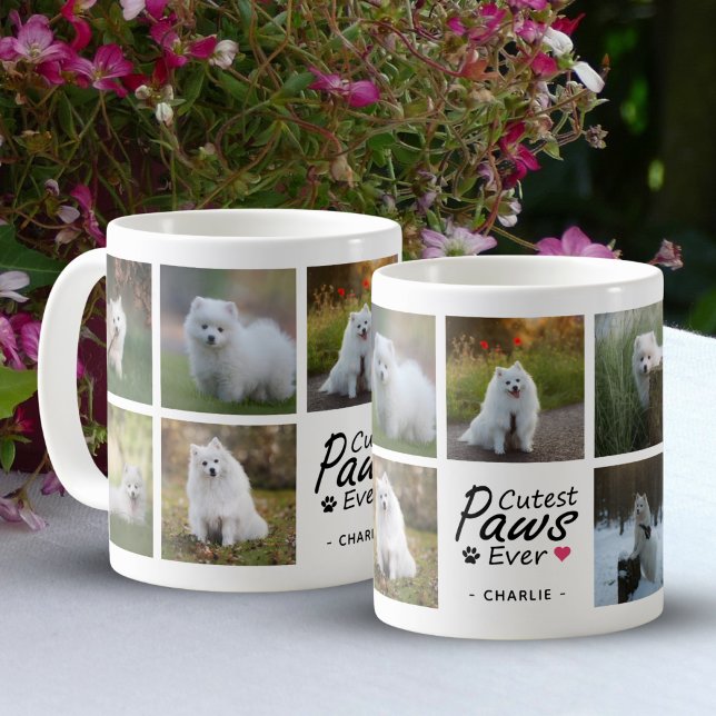 Mug Des pattes cousues Jamais Famille Moderne Chien Ph (Créateur téléchargé)