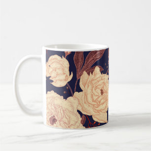 Mug Des pivoines et des roses. Floral vintage sans cou