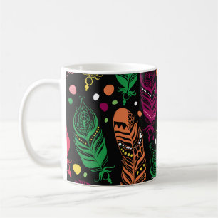 Mug Des plumes ethniques sans couture, des motifs dyna