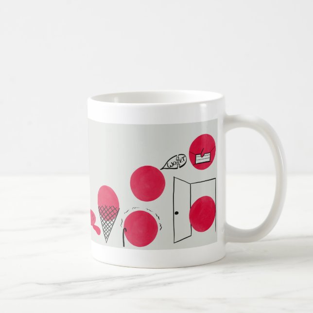 Mug Des points de repère rouges et drôles sur une tass (Droite)