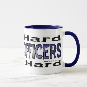 Mug Des policiers - jouez dur/tasse dure de travail