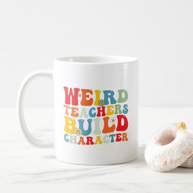 Mug Des profs bizarres construisent un caractère profe (Avec donut)