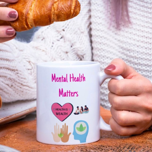 Mug Des questions de santé mentale personnalisables (Créateur téléchargé)