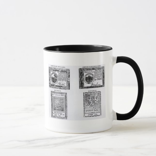 Mug Des six billets d'un dollar colonial (Droite)