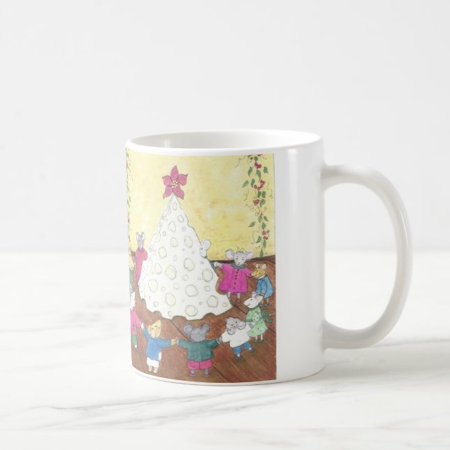 Mug Des souris autour d'un arbre de Noël au fromage (Droite)