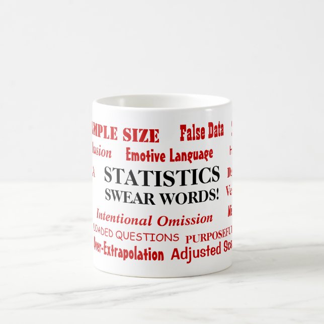 Mug Des statistiques jurent des mots amusants Un stati (Centre)