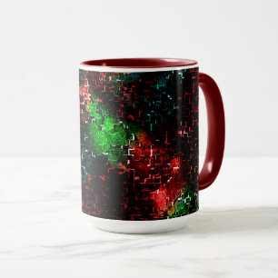 Mug Des taches de couleurs vives sous la mosaïque et l