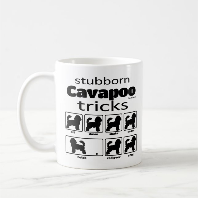 Mug Des Trucs De Cavapoo Imbéciles (Gauche)