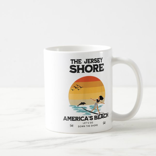 Mug Descendons Sur La Rive Du New Jersey Beach Usa (Droite)