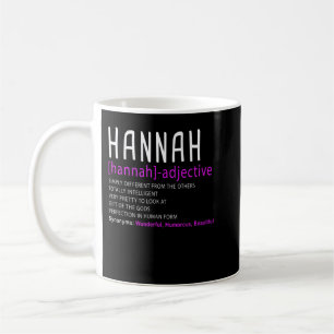 Mug Description de nom personnalisée Hannah Premium