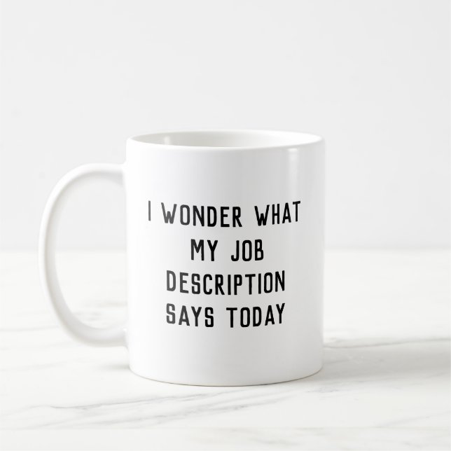 Mug Description d'emploi drôle (Gauche)