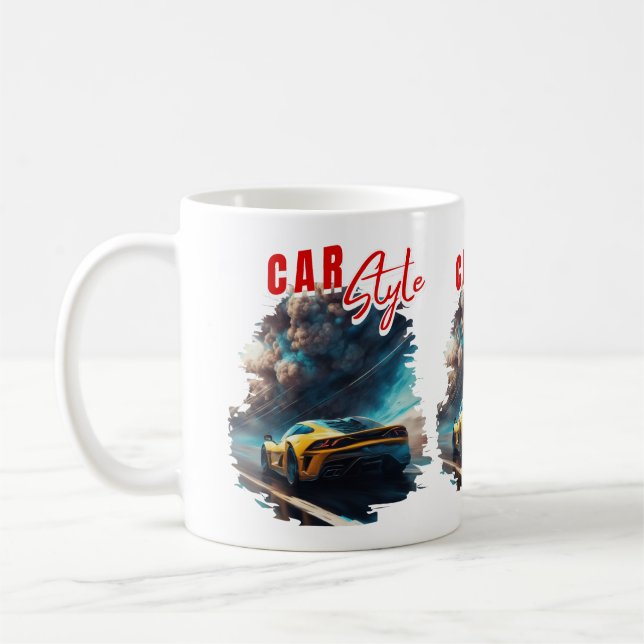 Mug Descubre la Ruta de los Vehículos: Arte Digital en (Gauche)
