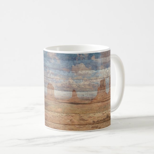Mug Desert Landscape Sandstone Buttes And Heavenly Sky (Devant droit)