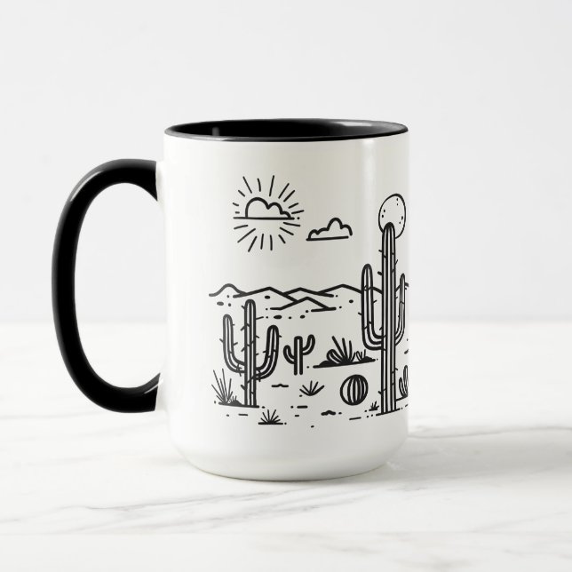 Mug Desert Landscape with Cacti nature (Gauche)