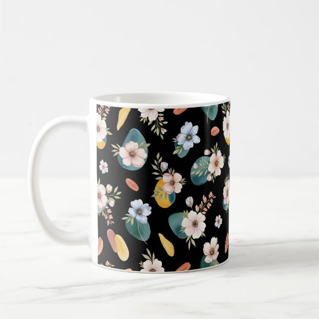 Mug Design Abstrait Floral sans joint (Gauche)