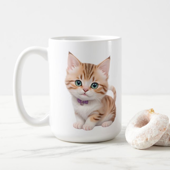 Mug Design adorable Baby Kitten (Avec donut)