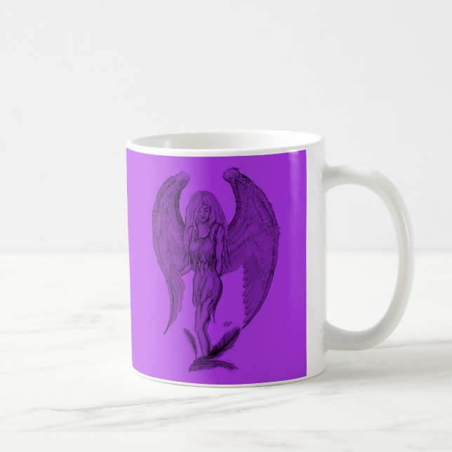 Mug Design Angel noir et violet (Droite)
