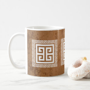 Mug Design blanc de clé grecque