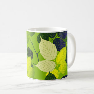 Mug Design botanique Feuille vert gras