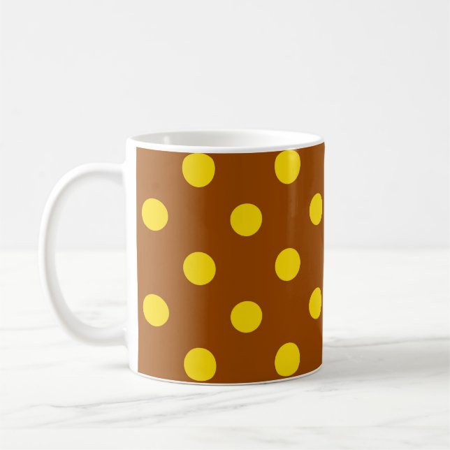 Mug Design Brown Pois jaune (Gauche)